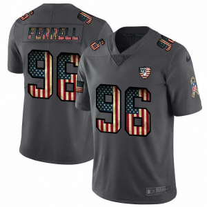 NFL Las Vegas Raiders #96 Clelin Ferrell 2018 Salute To Service Retro USA Flag Limited Jersey