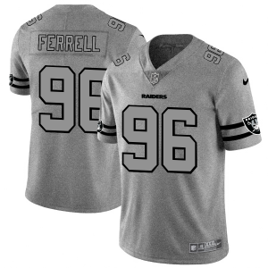 NFL Las Vegas Raiders #96 Clelin Ferrell Gray Gridiron II Vapor Untouchable Limited Jersey